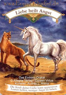 Engelkarte Bedeutung - Liebe heilt Angst - Das Einhorn-Orakel