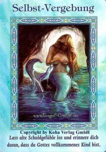 Engelkarte Bedeutung - Selbst-Vergebung - Zauber der Meerjungfrauen und Delfine von Doreen Virtue