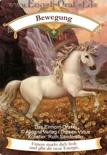 Engelkarte Bedeutung - Bewegung - Das Einhorn-Orakel