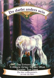Engelkarte Bedeutung - Du darfst anders sein - Das Einhorn-Orakel