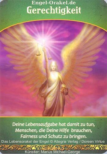 Engelkarte - Gerechtigkeit - Lebensorakel der Engel