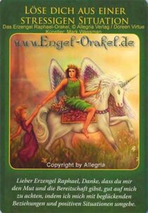 Engelkarte - Löse dich aus einer stressigen Situation - Erzengel Raphael-Orakel