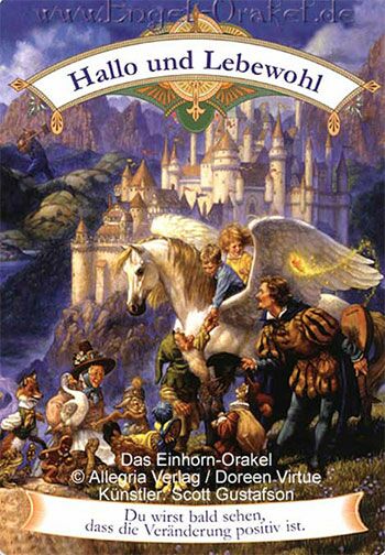 Engelkarte Hallo und Lebewohl - Das Einhorn-Orakel