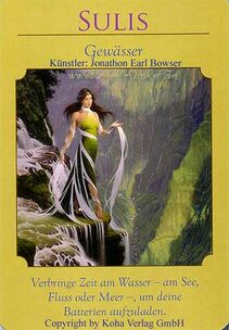 Engelkarte Bedeutung - Sulis - Gewässer - Orakel der Göttinnen von Doreen Virtue