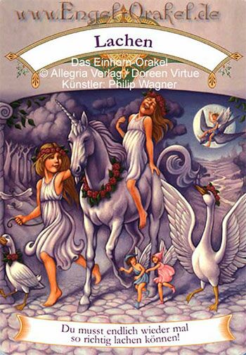 Engelkarte Lachen - Das Einhorn-Orakel
