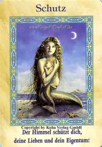 Engelkarte Bedeutung - Schutz - Zauber der Meerjungfrauen und Delfine von Doreen Virtue