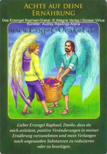 Engelkarte - Achte auf deine Ernährung - Erzengel Raphael-Orakel