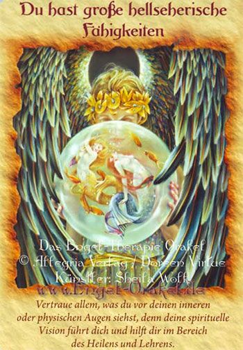 Engelkarte Du hast große hellseherische Fähigkeiten - Engel-Therapie-Orakel