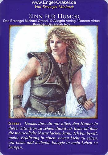 Engelkarte - Erzengel Michael Orakel - Sinn für Humor