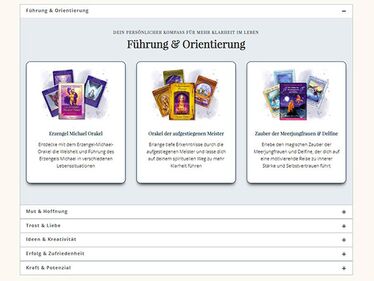 Rubrik Engelkarte ziehen jetzt mit Kategorien