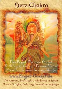 Engelkarte Herz-Chakra - Engel-Therapie-Orakel