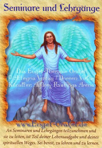Engelkarte Seminare und Lehrgänge - Engel-Therapie-Orakel