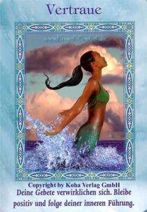 Engelkarte Bedeutung - Vertraue - Zauber der Meerjungfrauen und Delfine von Doreen Virtue