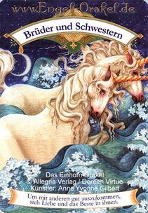 Engelkarte Bedeutung - Brüder und Schwestern - Das Einhorn-Orakel