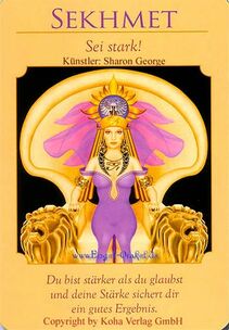 Engelkarte Bedeutung - Sekhmet - Sei stark! - Orakel der Göttinnen von Doreen Virtue