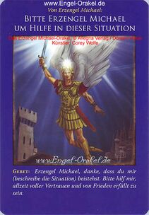 Engelkarte Bedeutung - Erzengel Michael Orakel - Bitte um Hilfe in dieser Situation