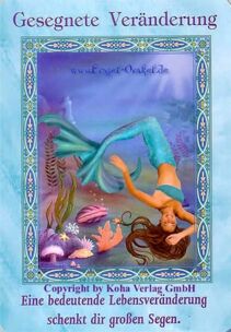 Engelkarte Bedeutung - Gesegnete Veränderung - Zauber der Meerjungfrauen und Delfine von Doreen Virtue