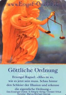 Engelkarte - Göttliche Ordnung - Erzengel-Orakel