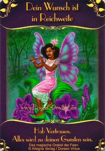 Engelkarte - Dein Wunsch ist in Reichweite - magisches Orakel der Feen