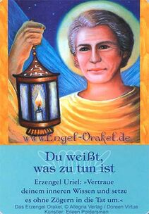Engelkarte - Du weißt was zu tun ist - Erzengel-Orakel