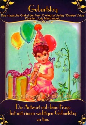 Engelkarte - Geburtstag - magisches Orakel der Feen