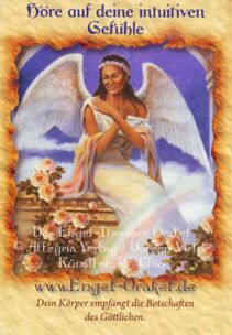 Engelkarte Höre auf deine intuitiven Gefühle - Engel-Therapie-Orakel