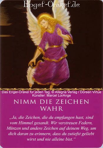 Engelkarte Nimm die Zeichen wahr - Engel-Orakel für jeden Tag