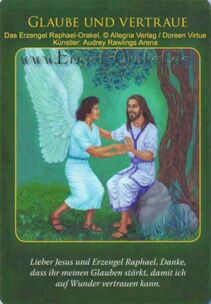 Engelkarte - Glaube und Vertraue - Erzengel Raphael-Orakel