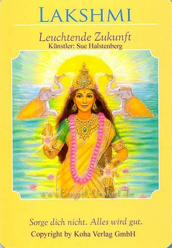 Engelkarte - Lakshmi - Leuchtende Zukunft - Orakel der Göttinnen von Doreen Virtue