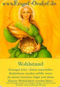 Engelkarte - Wohlstand - Erzengel-Orakel