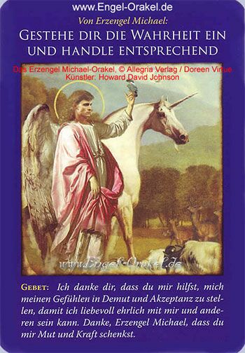 Engelkarte - Erzengel Michael Orakel - Gestehe dir die Wahrheit ein und handle entsprechend