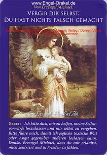 Engelkarte Bedeutung - Erzengel Michael Orakel - Vergib dir selbst: Du hast nichts falsch gemacht