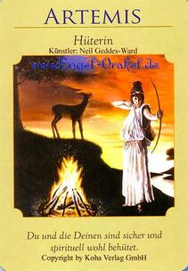 Engelkarte Bedeutung - Artemis - Hüterin - Orakel der Göttinnen von Doreen Virtue