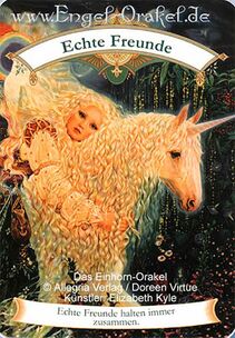 Engelkarte Bedeutung - Echte Freunde - Das Einhorn-Orakel