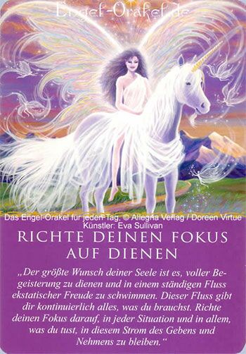 Engelkarte Richte Deinen Fokus auf Dienen - Engel-Orakel für jeden Tag