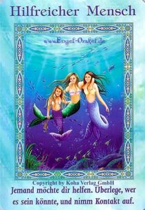 Engelkarte Bedeutung - Hilfreicher Mensch - Zauber der Meerjungfrauen und Delfine von Doreen Virtue