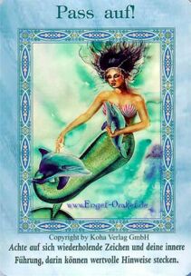 Engelkarte Bedeutung - Pass auf! - Zauber der Meerjungfrauen und Delfine von Doreen Virtue
