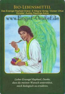 Engelkarte - Bio-Lebensmittel - Erzengel Raphael-Orakel