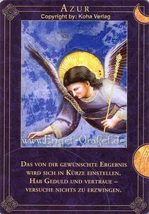 Engelkarte Azur - Engel begleiten Deinen Weg