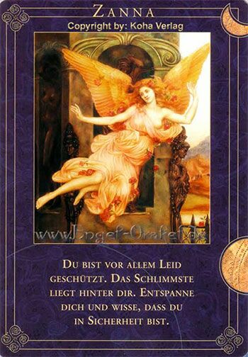 Engelkarte Zanna - Engel begleiten Deinen Weg