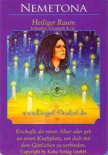 Engelkarte Bedeutung - Nemetona - Heiliger Raum - Orakel der Göttinnen von Doreen Virtue