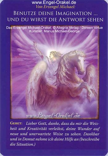 Engelkarte - Erzengel Michael Orakel - Benutze Deine Imagination