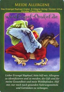 Engelkarte - Meide Allergene - Erzengel Raphael-Orakel