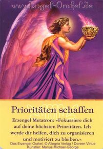Engelkarte - Prioritäten schaffen - Erzengel-Orakel