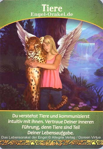 Engelkarte - Tiere - Lebensorakel der Engel
