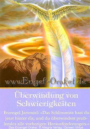 Engelkarte - Überwindung von Schwierigkeiten - Erzengel-Orakel