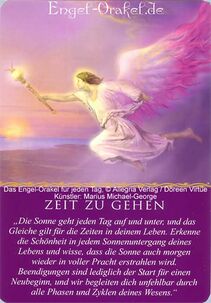 Engelkarte Zeit zu Gehen - Engel-Orakel für jeden Tag