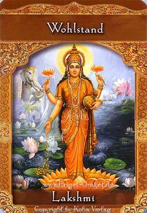 Engelkarte Bedeutung - Lakshmi - Orakel der Aufgestiegenen Meister