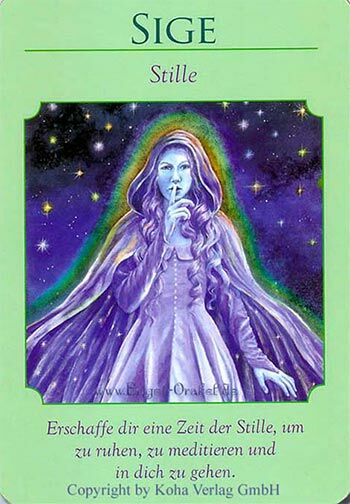 Engelkarte - Sige - Stille - Orakel der Göttinnen von Doreen Virtue