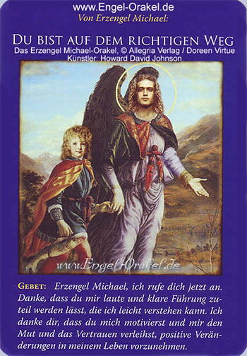 Engelkarte - Erzengel Michael Orakel - Du bist auf dem richtigen Weg
